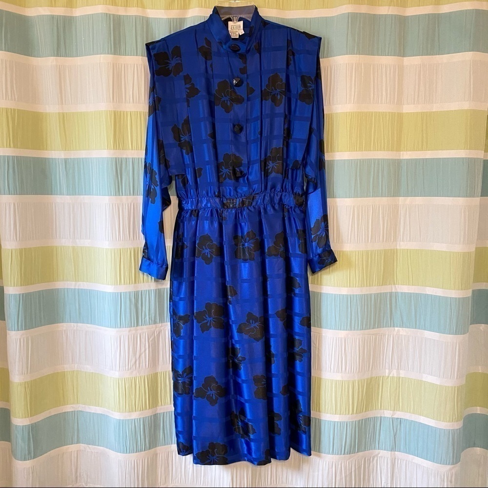 Vintage Hawaiian High Neck Long Sleeve 1980’s Dress Sz 6 - Picture 11 of 11